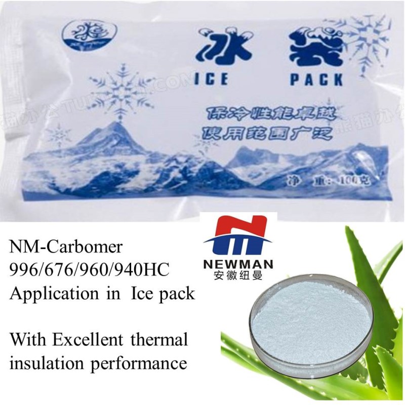 aplicación de nm-carbómero 996/676/960/940HC en bolsas de hielo